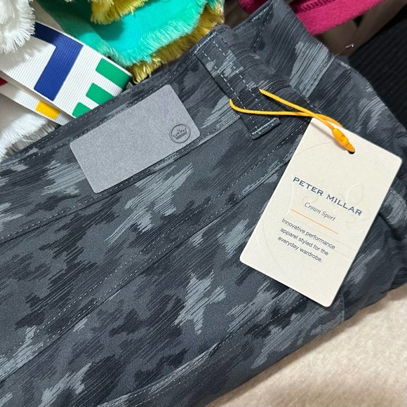 Peter Millar Crown Sport EB66 Performance Stretch 34x32 Iron Grey Camo Pants - Picture 9 of 16